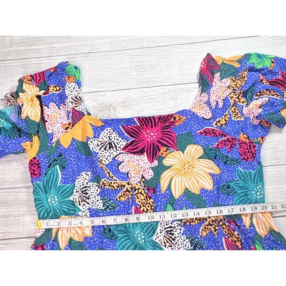 Soft Surroundings Simona Tropical Floral Midi Dress Smocked Resort Wear Size 3X - Picture 7 of 7